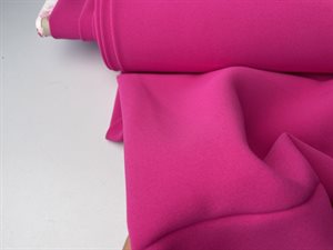 Creppet polyester med stræk - intens mørk pink